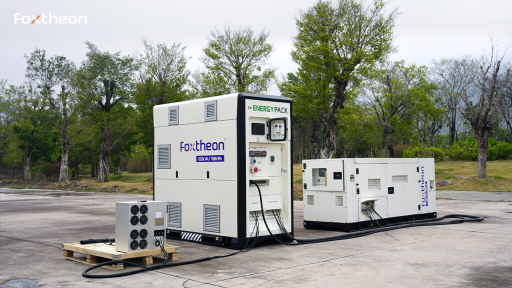 The foxtheon m100 is linked to the diesel generator set