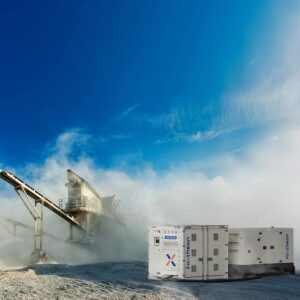 Foxtheon EnergyPack P500 containerized BESS providing power for a remote construction project