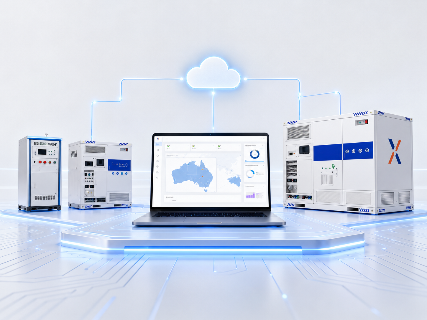 FoxCloud Web and App industrial energy dashboard for connected Foxtheon systems